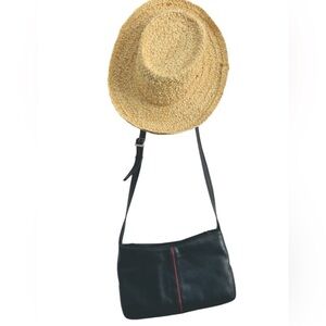 Derek Alexander Black Leather Crossbody Bag